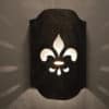 12" Wall Light-Fleur de Lis on a Arched Handcut Half Round-Copper Moss Agate Copper-Indoor-Outdoor - Image 2