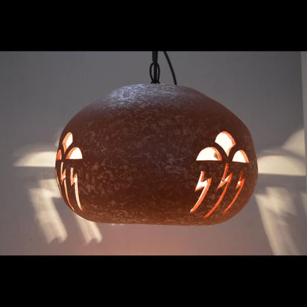 Bowl Pendant-Storm Cloud (x4)-Full Size-Red Mica-Indoor-Black chain - Image 2