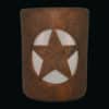 9" Wall Light-Lonestar-Open Top Half Round-Antique Bronze-Indoor-Outdoor