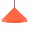 12" Cone Pendant-Plain Design-Asian Red-Indoor Only-White Cord