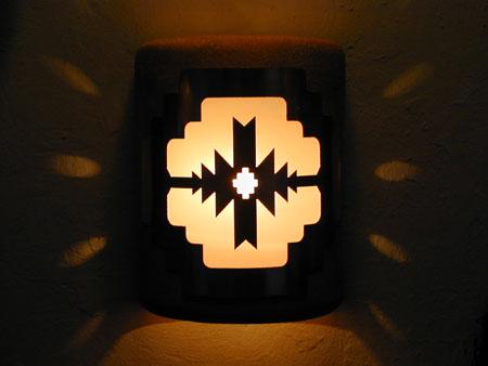 9" Open Top - Aztec Pueblo Copper Cover, in Brown color - Indoor/Outdoor