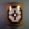 9" Open Top - Aztec Pueblo Copper Cover, in Brown color - Indoor/Outdoor