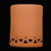 9" Open Top - Tribal Drum Border Design, in Terracotta color - Indoor/Outdoor