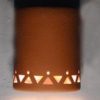 9" Open Top - Tribal Drum Border Design, in Terracotta color - Indoor/Outdoor