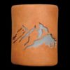 9" Open Top - Peaks Design in Clay Wash color - Indoor/Outdoor