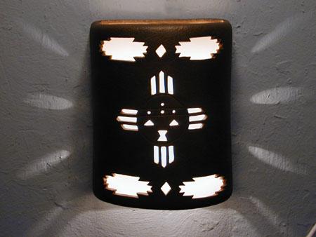9" Open Top - Kachina Design  w/Aztec Border Design, in Antique Copper color - Indoor/Outdoor