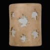 9" Open Top - Maple Leaves Design, in Parchment color - Indoor/Outdoor