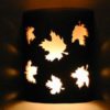 9" Open Top - Maple Leaves Design, in Parchment color - Indoor/Outdoor