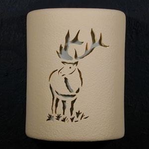 9" Open Top - Elk Design in Tan color - Indoor/Outdoor