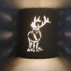 9" Open Top - Elk Design in Tan color - Indoor/Outdoor