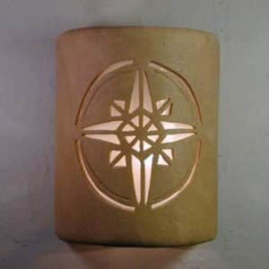 Open Top-Compass Star Design-Parchment color-Indoor/Outdoor