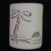 Open Top-Paradise Palm Design-White color-Indoor/Outdoor