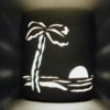Open Top-Paradise Palm Design-White color-Indoor/Outdoor