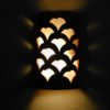 Open Top-Gingko Design and Copper Metal Bands-Cream color-Indoor/Outdoor