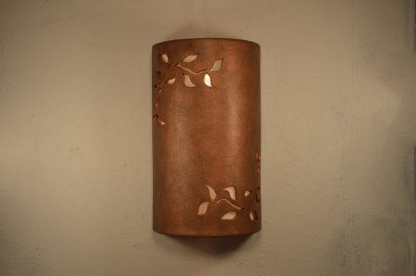 14" Open Top - Ivy Design, in Antique Copper Color - Indoor/Outdoor