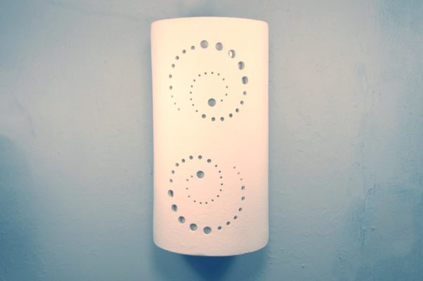 Architectural-Accent-Custom-USA Made-Wall Sconce-Light-White-Modern-Indoor-Outdoor-Open Top