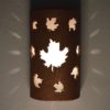 Closed Top-Dark Sky-Maple Leaves-Rustic-Custom-Porch-Garage-Light-Wall Sconce-Indoor-Outdoor