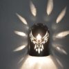 8" Hood Wall Sconce - With Phoenix Design, in Anodized Bronze - Indoor/Outdoor