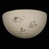 Small Bowl Up Light-Aquatic Fish Design-Linen color-Indoor