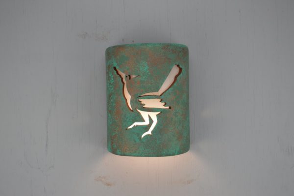 9" Open Top - Roadrunner Design in Raw Turquoise color - Indoor/Outdoor