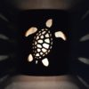 9" Ocean Turtle design in Antique Copper for the Tropical or Coastal Indoor or Outdoor Style-Open Top Wall Sconce