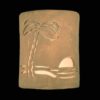 9" Open Top - Paradise Palm Design, in Sand Wash Color - Indoor/Outdoor