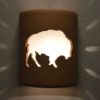 9" Open Top - Buffalo Design, in Solid Brown Color - Indoor/Outdoor