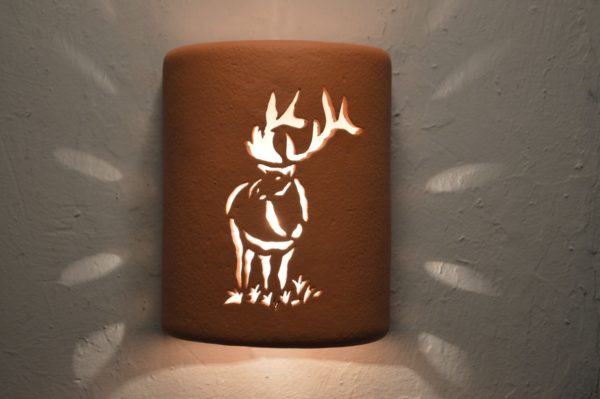 9" Open Top - Elk Design, in Terracotta color - Indoor/Outdoor