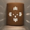 9" Open Top - Kachina Design, in Solid Brown Color - Indoor/Outdoor