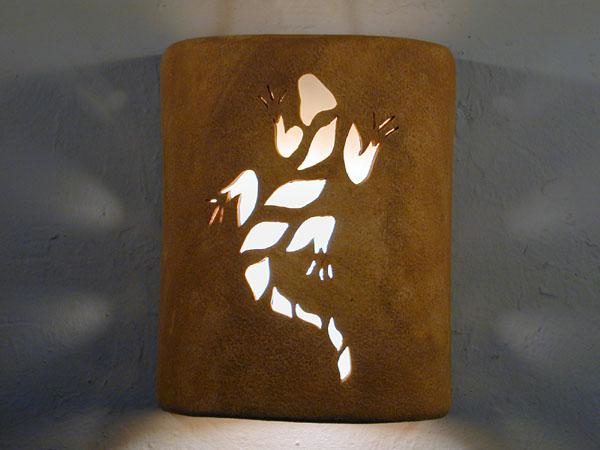 9" Open Top - Lizard Design, in Sand Wash color - Indoor/Outdoor