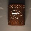 9" Open Top - Southwest Spirit Bear, with Monterey Border designs in Copper Brick color - Indoor/Outdoor