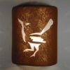 9" Open Top - Roadrunner Design in Rust Mica color - Indoor/Outdoor