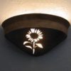 Half Bell Up Light-Sunflower Design-Parchment color-Indoor