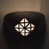 Quadra Design Small Bowl Up Light Wall Sconce in Tan Pearl Color for the Modern or Contemporary Indoor