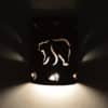 10" Wall Light-Mountain Bear w/Bear Paws Border-Low Profile (ADA) Open Top Half Round-Copper Brick-Indoor-Outdoor - Image 3