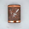 10" Wall Light-Roadrunner-Closed Top (Dark Sky) ADA Low Profile Half Round-Antique Copper-Copper Bands-Indoor-Outdoor
