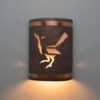 10" Wall Light-Roadrunner-Closed Top (Dark Sky) ADA Low Profile Half Round-Antique Copper-Copper Bands-Indoor-Outdoor - Image 2