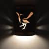 10" Wall Light-Roadrunner-Closed Top (Dark Sky) ADA Low Profile Half Round-Antique Copper-Copper Bands-Indoor-Outdoor - Image 3
