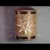 9" Wall Light-Ancient Sun-Open Top Half Round-Copper Road-Raw Copper Bands-Indoor-Outdoor