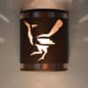 9" Wall Light-Roadrunner-Open Top Half Round-Antique Copper-Copper Bands-Silver Mica-Indoor-Outdoor - Image 2