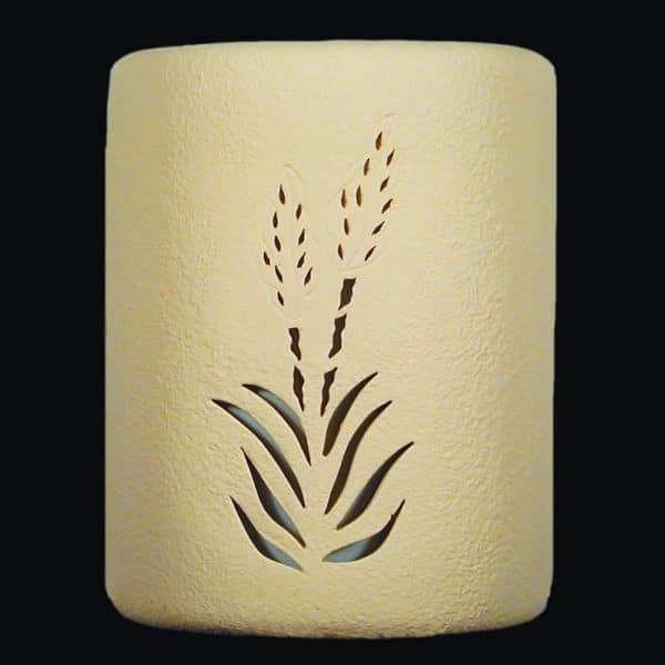 9" Wall Light-Yucca-Open Top Half Round-Tan-Indoor-Outdoor