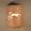 9" Wall Light-Wild Horse-Closed Top (Dark Sky) Half Round-Copper Rocky Road-Indoor-Outdoor
