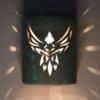 9" Wall Light-Phoenix-Closed Top (Dark Sky) Half Round-Raw Turquoise-Indoor-Outdoor - Image 2