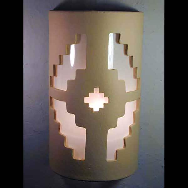 14" Wall Light-Ventana-Open Top Half Round-Tan-Indoor-Outdoor