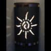 14" Wall Light-Ancient Sun-Open Top Half Round-Copper Patina-Raw Copper Bands-Indoor-Outdoor - Image 2