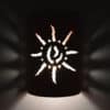 14" Wall Light-Ancient Sun-Closed Top (Dark Sky) Half Round-Red Mica-Indoor-Outdoor - Image 2