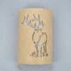 12" Wall Light-Elk-Open Top Half Round-Tan Tone-Indoor-Outdoor