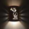 12" Wall Light-Elk-Open Top Half Round-Tan Tone-Indoor-Outdoor - Image 3