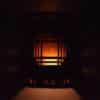 12" Wall Light-Mission Cover w/Single Window Borders-Open Top Half Round-Copper Brick-Amber Mica-Indoor-Outdoor - Image 3