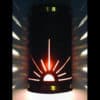 14" Wall Light-Sunrise-Open Top Half Round-Copper Brick-Copper Bands-Amber Mica-Indoor-Outdoor - Image 2